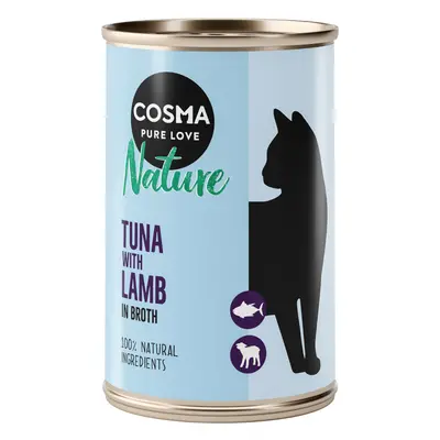 Cosma Nature 24 x 140 g Alimento umido per gatti - Tonno con Agnello - NUOVO!