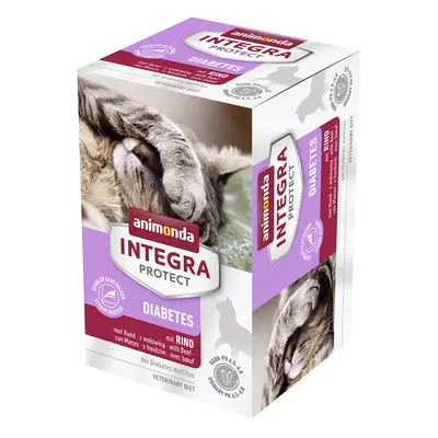 Animonda Integra Protect Adult Diabetes Vaschetta umido per gatto - Set %: 24 x 100 g Manzo