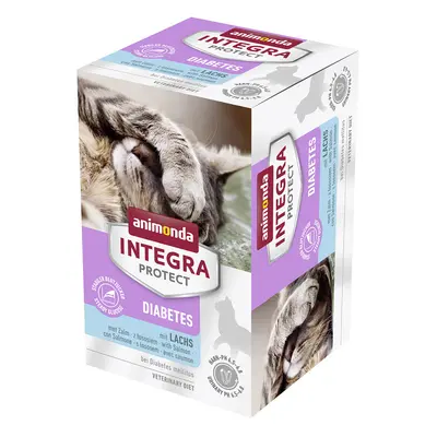 Animonda Integra Protect Adult Diabetes Vaschetta umido per gatto - Set %: 24 x 100 g Salmone