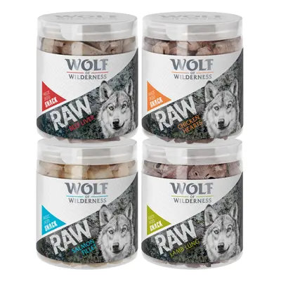 Set prova! Snack Premium liofilizzati Wolf of Wilderness - RAW - Mix: Cuori di pollo, Polmoni di