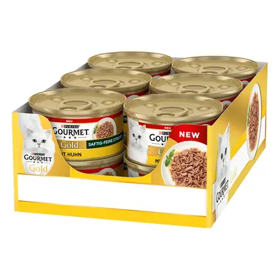 Gourmet Gold Straccetti 24 x 85 g Alimento umido per gatti - Pollo