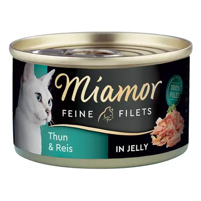 Miamor Delicato Filetto in Gelatina - lattine 24 x 100 g - Tonno chiaro & Riso