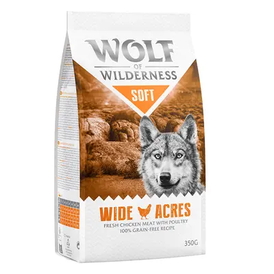 Confezione prova! Wolf of Wilderness Crocchette, umido e snack per cane - 350 g crocchette Soft 