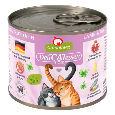 GranataPet DeliCatessen 24 x 200 g Umido per gatto - Agnello & Tacchino