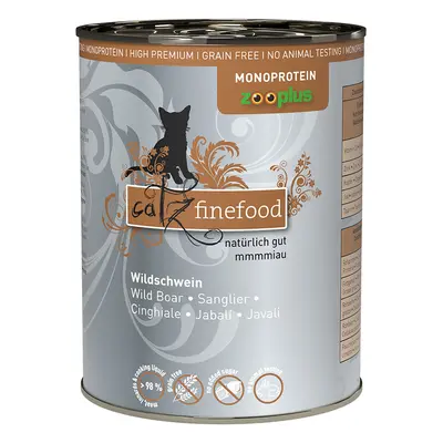 Catz finefood Monoproteico zooplus 24 x 400 g Alimento umido per gatti - Cinghiale