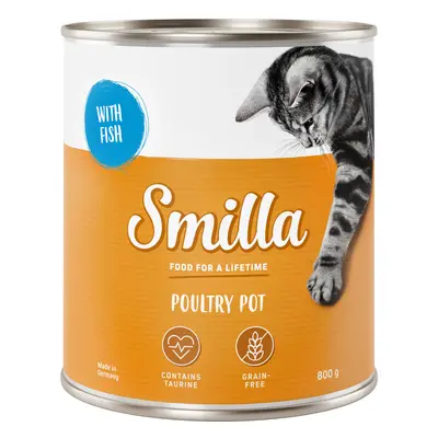 Smilla Delizie al Pollo 6 x 800 g Alimento umido per gatti - Tenero Pollo con Pesce