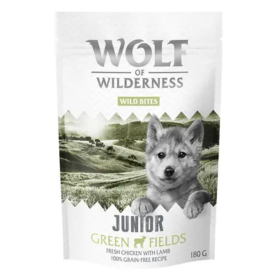 Confezione prova! Wolf of Wilderness Crocchette, umido e snack per cane - 180 g snack Wild Bites