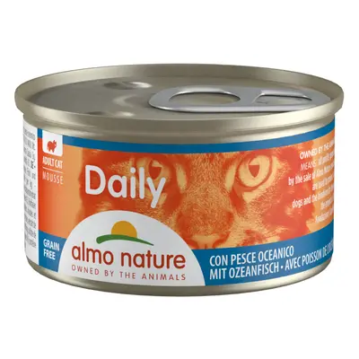 Almo Nature Daily 24 x 85 g Alimento umido per gatti - Mousse con pesce oceanico