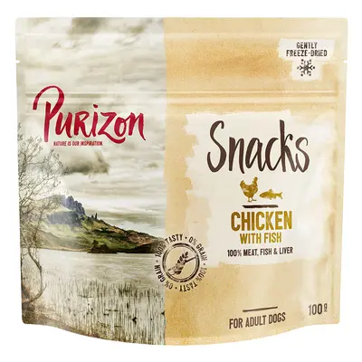 Purizon Snack per cani Pollo con Pesce - senza cereali - Set %: 3 x 100 g