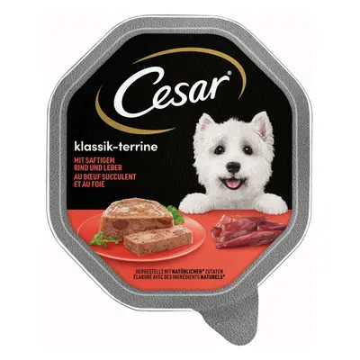 Cesar Vaschette 56 x 150 g Umido per cane - Ricette Classiche: Manzo e Fegato