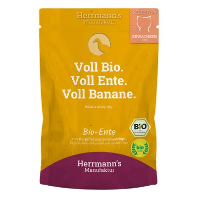 Herrmann’s Bio Selection 40 x 100 g Alimento umido per gatto - Anatra bio con patate bio e chips