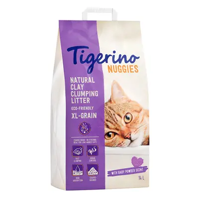 Lettiera Tigerino Nuggies a grana grossa - borotalco - Set %: 2 x 14 L (ca. 30 kg)