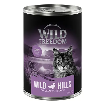 Wild Freedom Adult 6 x 400 g - senza cereali Umido per gatto - Wild Hills - Anatra & Pollo