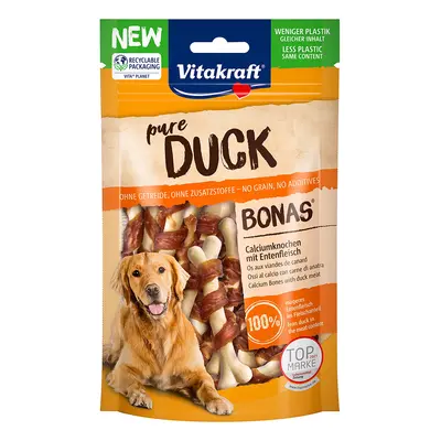 Vitakraft pure DUCK Bonas Ossicini con Anatra Snack per cani - Set %: 6 x 80 g