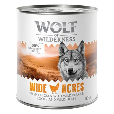 Wolf of Wilderness Adult 24 x 800 g umido Single Protein per cane - Wide Acres - Pollo