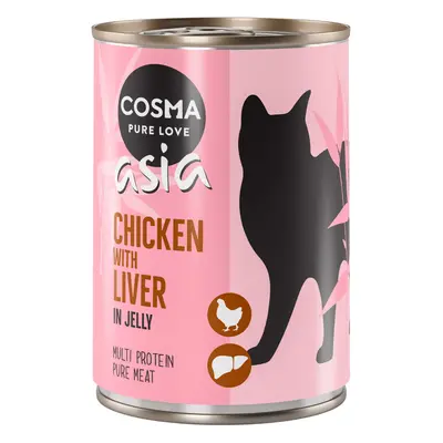 Cosma Asia in gelatina 12 x 400 g Alimento umido per gatti - Pollo con Fegato di Pollo