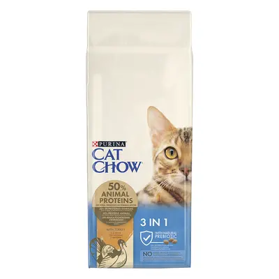 Multipack risparmio! 2 x 15 kg PURINA Cat Chow Crocchette per gatto - 3in1 ricco in Tacchino