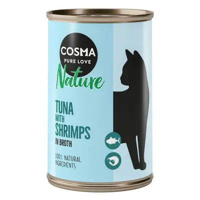 Cosma Nature 12 x 140 g Alimento umido per gatti - Tonno & Gamberetti