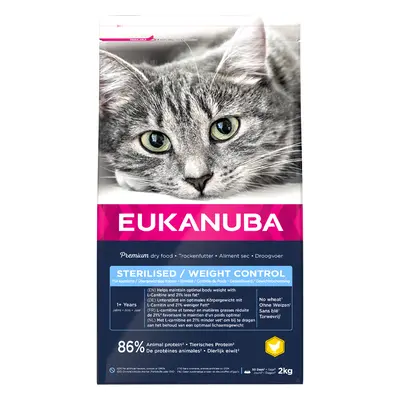 Multipack risparmio! 2x Eukanuba Crocchette per gatti - Sterilised / Weight Control Adult