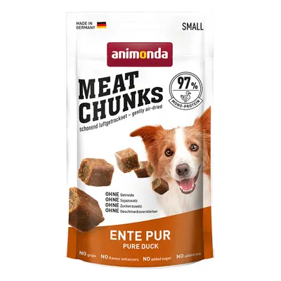 Animonda Meat Chunks Small Snack per cani - Set %: 4 x 60 g Anatra Pura