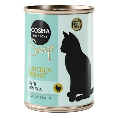 Cosma Soup 24 x 100 g umido gatto - Petto di Pollo con Zucca