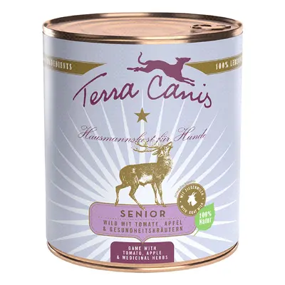 Terra Canis Senza cereali 12 x 800 g Alimento umido per cane - Senior Selvaggina con Pomodoro, M