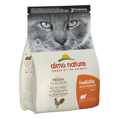 Multipack risparmio! 2 x 2 kg Almo Nature Crocchette per gatti - Holistic Pollo Fresco