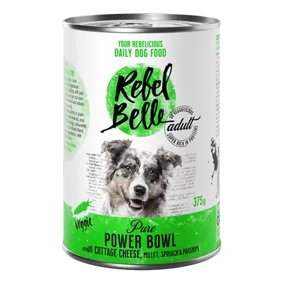 Multipack risparmio! Rebel Belle 12 x 375 g Alimento umido per cani - Pure Power Bowl - veggie