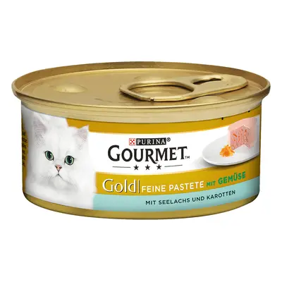 Gourmet Gold Mousse 24 x 85 g Alimento umido per gatti - Merluzzo e Carote