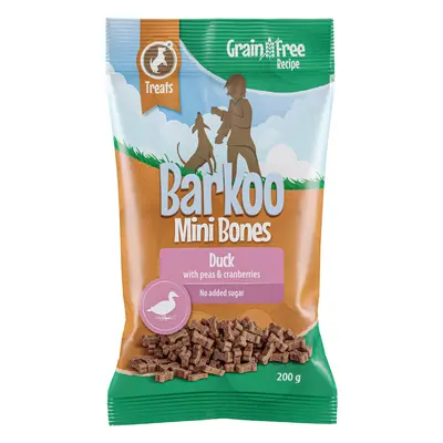 Set risparmio! Barkoo Mini Bones (semi-umido) Snack senza cereali per cani - 4 x 200 g con Anatr