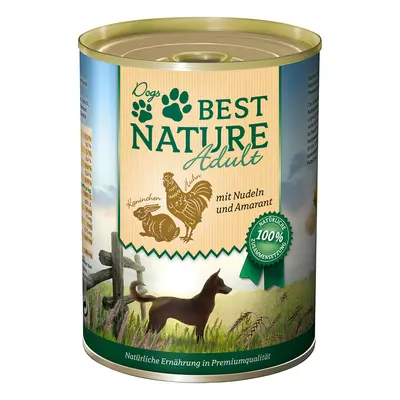 Best Nature Dog Adult 12 x 400 g - Coniglio, pollo e pasta