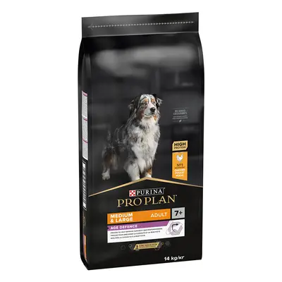 Set risparmio! 2 x PURINA PRO PLAN Crocchette per cani - 2 x 14 kg Medium & Large Adult 7+ OptiA