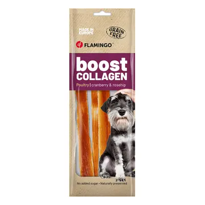 Flamingo Boost Collagene Strisce con Pollo Snack per cane - Set %: 3 x 60 g