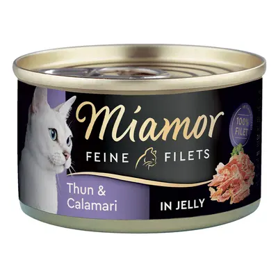 Miamor Delicato Filetto in Gelatina - lattine 6 x 100 g - Tonno chiaro & Calamari