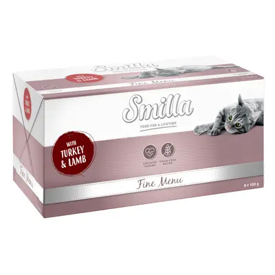 Smilla Fine Menù 48 x 100 g Alimento umido per gatti - Tacchino & Agnello