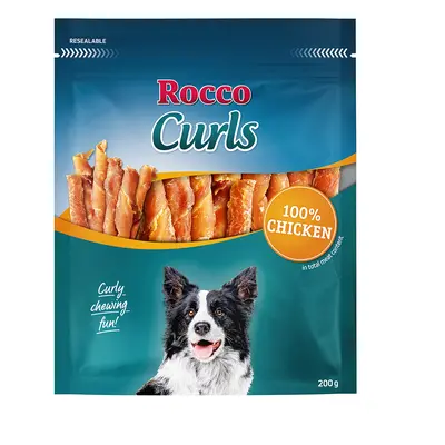 Multipack risparmio! Rocco Curls Snack per cani - Set %: 12 x 200 g Pollo