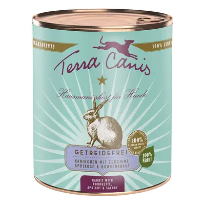 Terra Canis Senza cereali 6 x 800 g Alimento umido per cane - Coniglio con Zucchine, Albicocca e