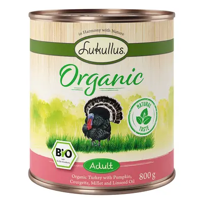 Lukullus Organic Adult Tacchino con Zucchine (gluten-free) - 6 x 800 g