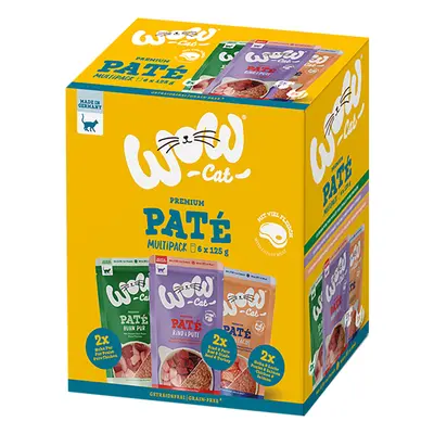 WOW Adult Pacco misto 24 x 125 g umido per gatto - Mix: Pollo puro, Manzo & Tacchino, Pollo & Sa