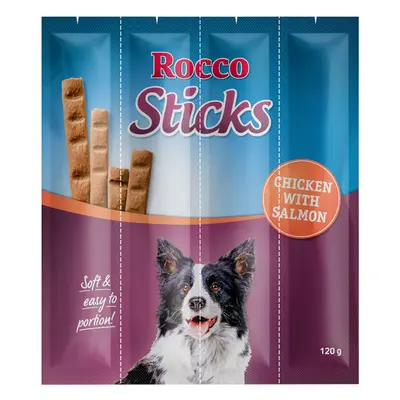 Multipack risparmio! Rocco Sticks 3 x 12 pz Snack per cani - Pollo & Salmone