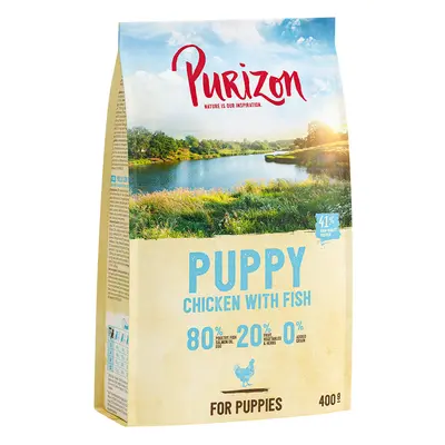 Confezione prova! Purizon Crocchette, Alimenti umidi e Snack per cane - 400 g crocchette Puppy P