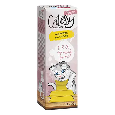 Catessy Mousse Vaschette 14 x 90 g Umido per gatto - con Pollo