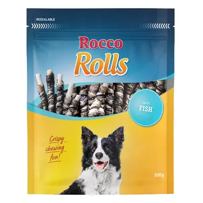 Multipack risparmio! Rocco Rolls Rotolini da masticare - 6 x 200 g con Pesce