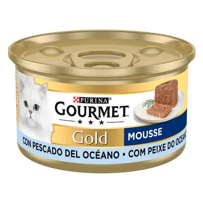 Gourmet Gold Mousse 24 x 85 g Alimento umido per gatti - Pesce dell'Oceano