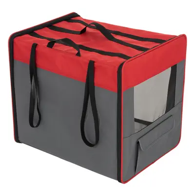 Trasportino First Class Basic rosso / grigio per cani - L: L 79 x P 53,5 x H 66 cm