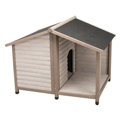 Cuccia-baita Trixie Natura Lodge con terrazza - M/L: L 130 x P 100 x H 105 cm, grigia