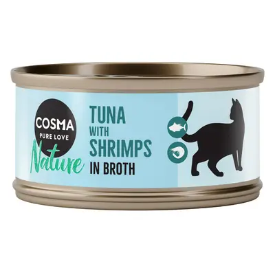 Cosma Nature 6 x 70 g Alimento umido per gatti - Tonno & Gamberetti