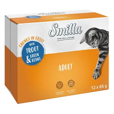 Smilla Adult Bocconcini con verdure 12 x 85 g Umido gatto - Trota & Fagiolini