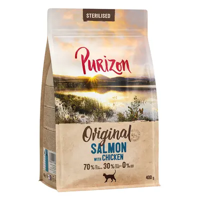 Purizon Crocchette per gatto - 400 g crocchette Purizon Sterilised Adult Salmone con Pollo