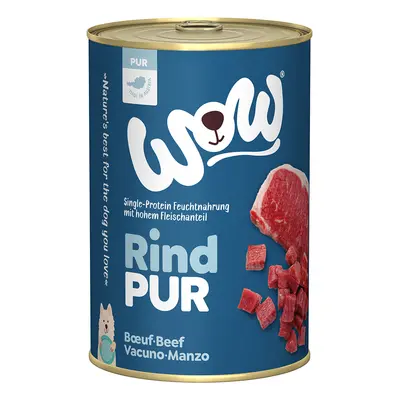 WOW Puro 12 x 400 g Alimento umido per cane - Manzo puro